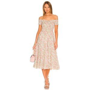 Heartloom Mina Floral Off The Shoulder Midi Dress